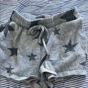 Cozy Star-Patterned Gray Shorts